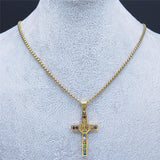 St Benedict Crystal St Pendant Cross Stainless – Jewelry Gift Ideas — 1