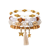Ethnic Wooden Bead Tassel Bracelet Suit – Jewelry Gift Ideas — 3