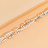 Crossed Artificial Pearl Cross Chain Necklace – Jewelry Gift Ideas — 7