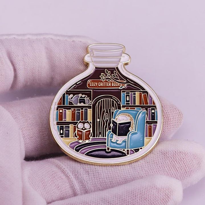 Animal Library Solid Color Brooch – Jewelry Gift Ideas — 1