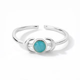 Women's Opal Moon Total Solar Eclipse Closed Ring – Gifts for Her — 3