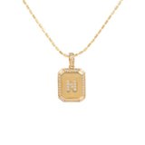 18K Gold Inlaid Zircon Letter Necklace For Women – Jewelry Gift Ideas — 17