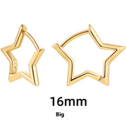 Women's Simple Hollow Five-pointed Star Heart Earrings – Gifts for Her — 8
