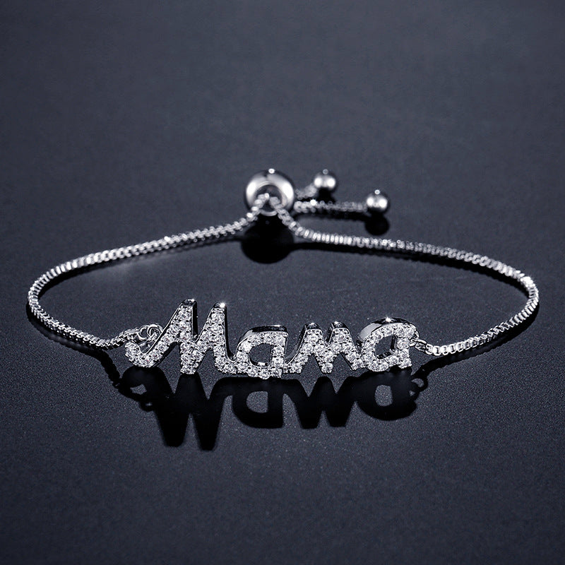 Creative All-match Beaded Letter-printing Inlaid – Jewelry Gift Ideas — 1