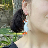 Lovely Three-headed Goose Pendant Earrings – Jewelry Gift Ideas — 1