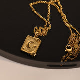 Square Pendant Titanium Steel Necklace Women – Jewelry Gift Ideas — 2