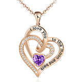 Lettering Necklace Double Heart Diamond – Jewelry Gift Ideas — 17