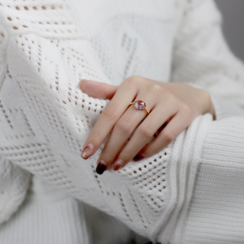 S925 Silver Gilded Japanese Birthstone Ring – Holiday Gift Ideas — 1