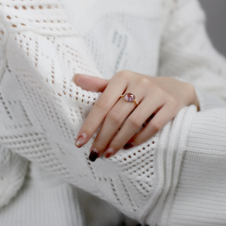 S925 Silver Gilded Japanese Birthstone Ring – Holiday Gift Ideas — 1