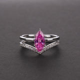 Silver Horse Eye Ring Artificial Sapphire – Meaningful Gifts — 4