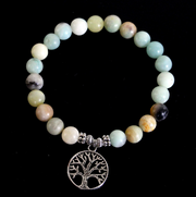 Matte Amazonite Stone Strand Bracelet Yoga Chakra – Jewelry Gift Ideas — 3