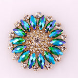 Round Large Colorful Rhinestone Sunflower DIY – Creative Gifts — 12