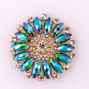 Round Large Colorful Rhinestone Sunflower DIY – Creative Gifts — 12