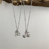 Titanium Steel Love Sweet Cherry Heart Necklace – Jewelry Gift Ideas — 2
