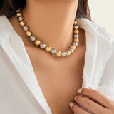 Exaggerated Punk Contrast Color Beaded Necklace – Jewelry Gift Ideas — 18