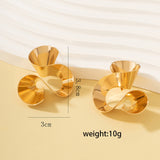 Simple Retro Geometric Ruffled Skirt Earrings – Unique Gift Ideas — 4