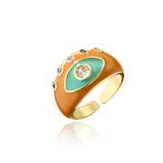Fashion Oil Dripping Geometric Ring – Stylish Gifts — 3
