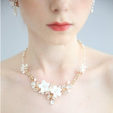 Bridal Necklace Exquisite Ceramic Flower Wedding – Jewelry Gift Ideas — 4