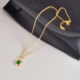 L182 Turquoise Purple 18K Color Gemstone Necklace – Jewelry Gift Ideas — 5