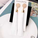 Long Elegant Tassel Earrings Diamond-embedded – Jewelry Gift Ideas — 19
