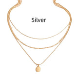 Vintage Geometric Metal Oval Pendant Necklace – Jewelry Gift Ideas — 2