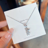 Diamond Bear Pendant Long Sweater Chain – Jewelry Gift Ideas — 2