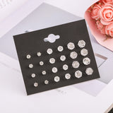 Round Six-claw Crystal Zircon Card Pack 12 Pairs – Practical Gifts — 10