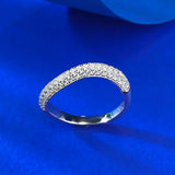 Inlaid Half Diamond Line Stackable Ring – Everyday Gifts — 5
