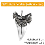 Men's Shark Tooth Shape Pendant Necklace Clavicle – Jewelry Gift Ideas — 6