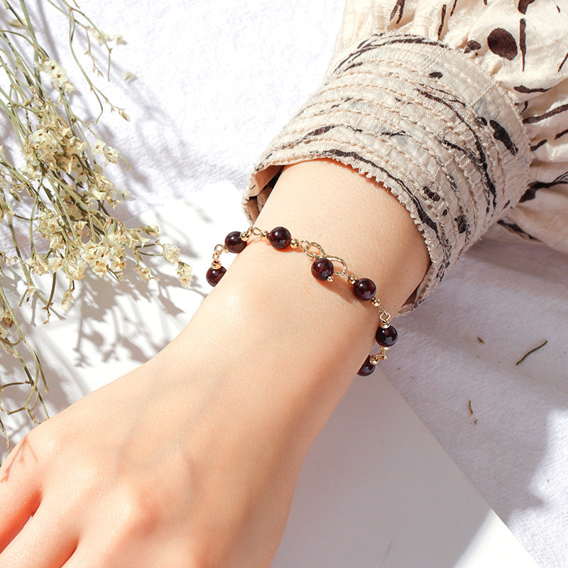 Bardo Wine Red Garnet Bracelet For Women – Jewelry Gift Ideas — 1