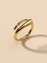 Women's Simple Alloy Geometric Open Adjustable Ring – Gifts for Her — 6