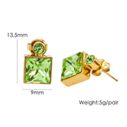 Elegant High Sense Inlaid Zircon Square Women's Ear – Gifts for Her — 8