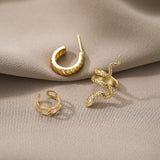 Retro Snake Suit Stud Earrings Three-piece Set – Practical Gifts — 6