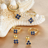 Light Luxury Minority Design Blue Zircon Four-leaf – Meaningful Gifts — 10