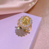 Inlaid With Yellow Diamond Rings Pendants Ear – Jewelry Gift Ideas — 5