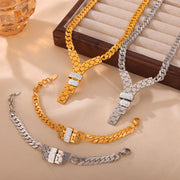 Fashion Trend Y Letter Zircon-inlaid Pendant – Jewelry Gift Ideas — 1