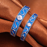 Diamond-encrusted Blue Ring With Adjustable Opening – Stylish Gifts — 5