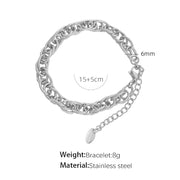 Woven Ring Buckle Titanium Steel Bracelet – Jewelry Gift Ideas — 12