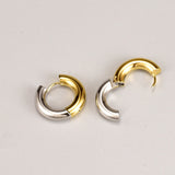 Metal Thick Titanium Steel Gold Plated Earrings – Meaningful Gifts — 4