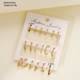 Creative Fashionable Golden Twist Earrings Suit – Thoughtful Gifts — 11