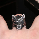 Viking Nordic Wolf Head Ring Stainless Steel – Jewelry Gift Ideas — 1