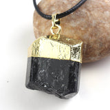 Natural Black Tourmaline Rough Unshaped Pendant – Jewelry Gift Ideas — 5