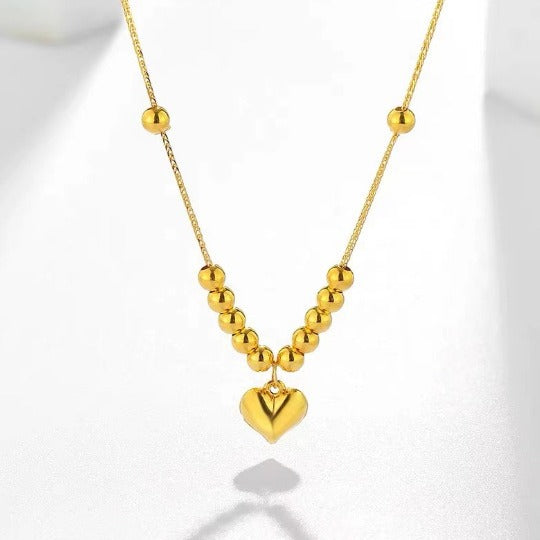 Gold Yellow Love Golden Balls All-match Necklace – Jewelry Gift Ideas — 1