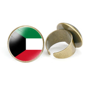 Asian National Flags Vintage Open Ring – Unique Gift Ideas — 16