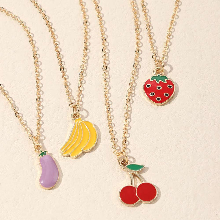 Cute Strawberry Cherry Fruit Element Pendant – Jewelry Gift Ideas — 4