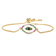 Trendy Brass Micropaved Geometric Devil's Eye – Jewelry Gift Ideas — 5