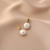 French Vintage Pearl Earrings Baroque Irregular – Surprise Gifts — 2