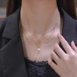 Women's Mermaid Pearl Lace Multi-layer Necklace – Jewelry Gift Ideas — 6