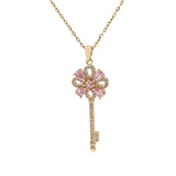 Women's Creative Retro Key Flower Necklace – Jewelry Gift Ideas — 3