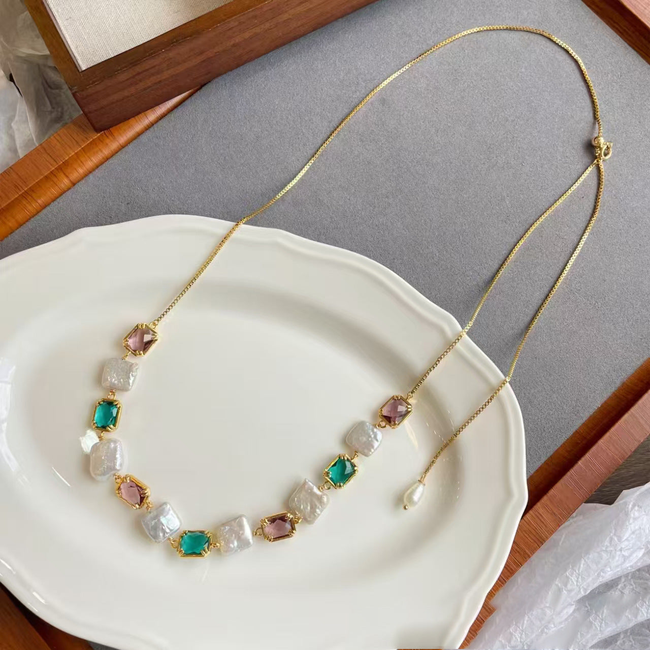 Baroque Shaped Pearl Necklace Pull – Jewelry Gift Ideas — 1